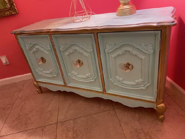 Mint & Gold Sideboard